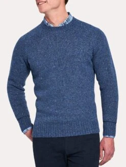 Peter Millar Crown Vintage Saddle Shoulder Crew