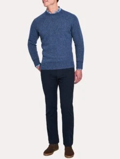 Peter Millar Crown Vintage Saddle Shoulder Crew -Standrews Links Officials Store mf18s97 atlanticbluealt3