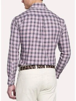 Peter Millar Crown Ease Woodville Plaid Sport Shirt -Standrews Links Officials Store mf18w17csl yankeebluealt1