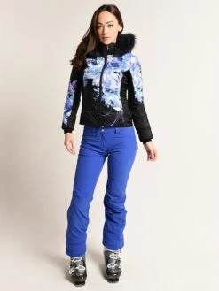 Descente Women's Hana Fur Jacket -Standrews Links Officials Store mgk02f 99sbkalt2