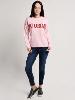 English Weekday Motif Sweatshirt -Standrews Links Officials Store mk536t candypinkalt1
