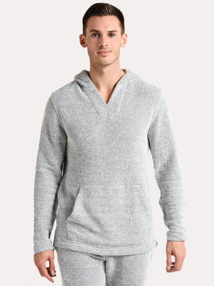 Faherty Brand Backloop Jacquard Hoodie Poncho 2 Faherty Brand Backloop Jacquard Hoodie Poncho - Image 2