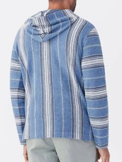 Faherty Terry Baja Poncho Montauk Blue Serape -Standrews Links Officials Store mos1831 montaukblueserapealt1