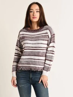 Moon River Knit Stripe Sweater