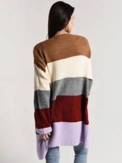 Moon River Bubble Sleeve Oversized Cardigan 8 Moon River Bubble Sleeve Oversized Cardigan -Standrews Links Officials Store mr4542 lavendarstripealt2