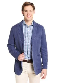 Peter Millar Men's Seaside Soft Sport Coat -Standrews Links Officials Store ms17j07 atlanticbluealt1