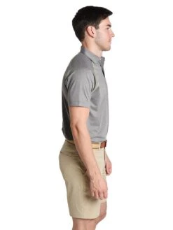 Peter Millar Men's Amsterdam Technical Polo With Contrast Stitching -Standrews Links Officials Store ms18ek98a smokealt1