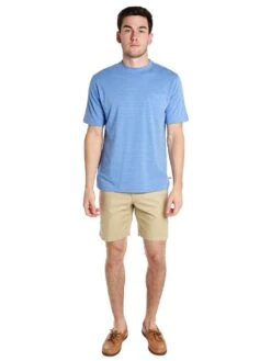Peter Millar Men's Seaside Stripe Pocket Tee -Standrews Links Officials Store ms18k68 bonnetalt3