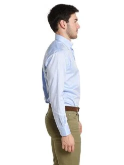 Peter Millar Men's Crown Soft Pinpoint Sport Shirt -Standrews Links Officials Store ms18w02nbl tarheelbluealt1