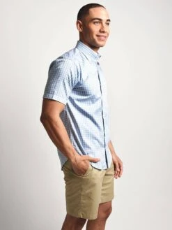 Peter Millar Crown Soft Carlsplaid Sport Shirt -Standrews Links Officials Store ms18w115nbs tarheelbluealt2