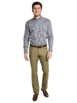 Peter Millar Men's Crown Soft Gingham Sport Shirt -Standrews Links Officials Store ms18w11nbl yankeebluealt2