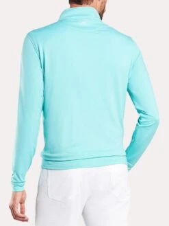 Peter Millar Men's Perth Stretch Melange Quarter-Zip -Standrews Links Officials Store ms19ek40b seashorealt2