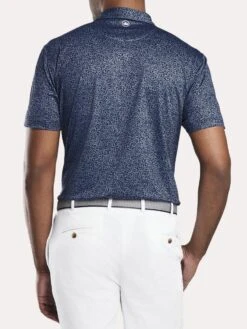 Peter Millar Men's Crown Crafted Dizzy Printed Floral Performance Polo -Standrews Links Officials Store ms19ek507s navyalt1