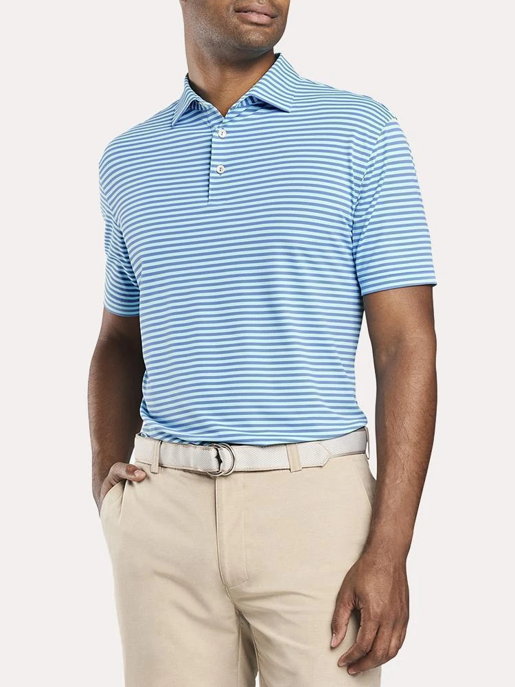 Peter Millar Tygra Stripe Stretch Pique Mesh Polo 1 Peter Millar Tygra Stripe Stretch Pique Mesh Polo