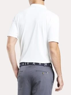 Peter Millar Crown Crafted Fitzgerald Stretch Pique Mesh Polo -Standrews Links Officials Store ms19ek550 whitealt1