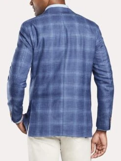 Peter Millar Men's Classic Windowpane Soft Jacket -Standrews Links Officials Store ms19j01 plazabluealt1