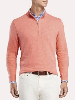 Peter Millar Men's Seaside Cotton Slub Quarter-Zip