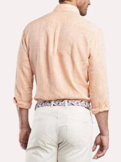 Peter Millar Crown Cool Linen Shirt -Standrews Links Officials Store ms19w04csl clockworkalt1