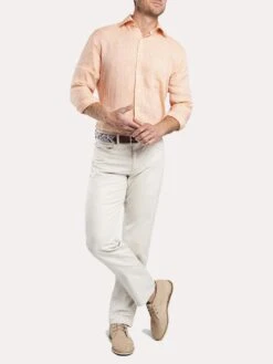 Peter Millar Crown Cool Linen Shirt -Standrews Links Officials Store ms19w04csl clockworkalt2