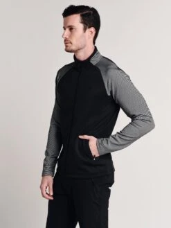 KJUS Men's Downforce Midlayer Jacket -Standrews Links Officials Store ms25 e03 blackalt1