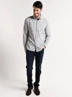 Faherty Brand Pacific Shirt -Standrews Links Officials Store mwf1829 heathergreywindowpanealt3