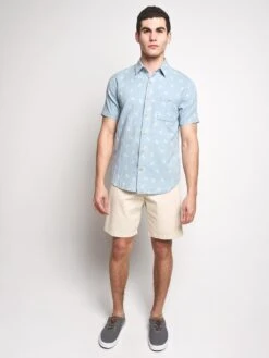 Faherty Brand Short Sleeve Coast Shirt -Standrews Links Officials Store mws1857 pineappleprintalt1