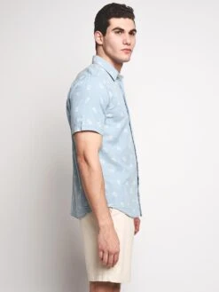 Faherty Brand Short Sleeve Coast Shirt -Standrews Links Officials Store mws1857 pineappleprintalt2