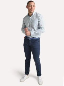 Faherty Brand Stretch Poplin Shirt -Standrews Links Officials Store mws1924 greenginghamalt1