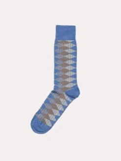 Peter Millar Men's Wide Tile Sock -Standrews Links Officials Store p8075 cottageblue khaki 8863e62e 0a14 4b6f ac96 25ec1a2aee4f