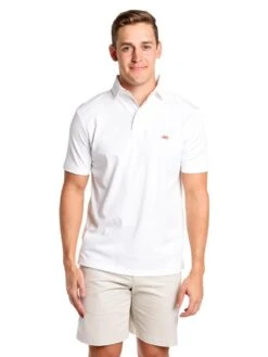Texas Standard Gameday Performance Hybrid Polo -Standrews Links Officials Store perfhbplo whtred 13395c71 cc3c 4abf 9f27 a57cf5c5de3a