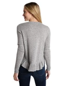 Autumn Cashmere Ruffle Shirttail Crew Sweater -Standrews Links Officials Store r10700 sweatshirtalt2