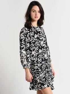 Tanya Taylor Block Print Mel Dress -Standrews Links Officials Store r191d527bp blackalt1