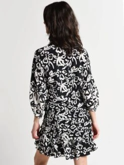 Tanya Taylor Block Print Mel Dress -Standrews Links Officials Store r191d527bp blackalt2