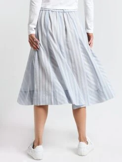 Lemlem Nefasi Button Down Skirt -Standrews Links Officials Store r1931 skybluealt3