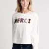 Grey Lab Embellished Patch Sweatshirt