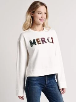 Grey Lab Embellished Patch Sweatshirt -Standrews Links Officials Store rs272t whitealt2