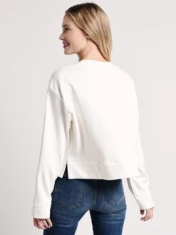 Grey Lab Embellished Patch Sweatshirt -Standrews Links Officials Store rs272t whitealt3