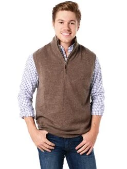 Saint Bernard Zip Mock Vest -Standrews Links Officials Store s1603 taupe 00616750 ce45 49ef 8ea7 3c1a08915b61