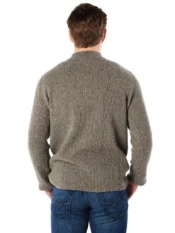 Saint Bernard Ribbed Zip Mock Sweater -Standrews Links Officials Store s1615 olivealt3