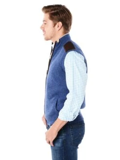 Saint Bernard Full Zip Mock Vest 8 Saint Bernard Full Zip Mock Vest -Standrews Links Officials Store s1632 bluealt2