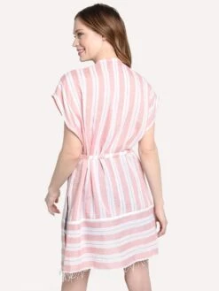 Lemlem Doro Front Open Caftan -Standrews Links Officials Store s1912 lightcoralalt3