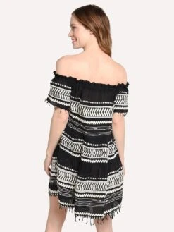 LemLem Maya Off Shoulder Dress -Standrews Links Officials Store s1933 blackalt1