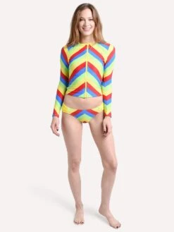Perfect Moment Chevron Rash Guard -Standrews Links Officials Store s19w022 citronalt1