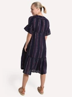 Sundry Ruffle Peasant Dress -Standrews Links Officials Store s5 e75 navyalt2