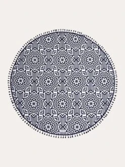 Sunnylife Round Fouta Towel Azule