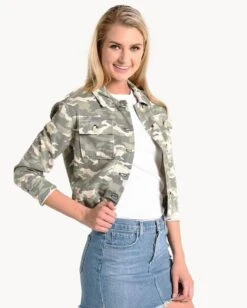 John & Jenn Hunter Cropped Jacket -Standrews Links Officials Store s960cj35 lightcamoalt1
