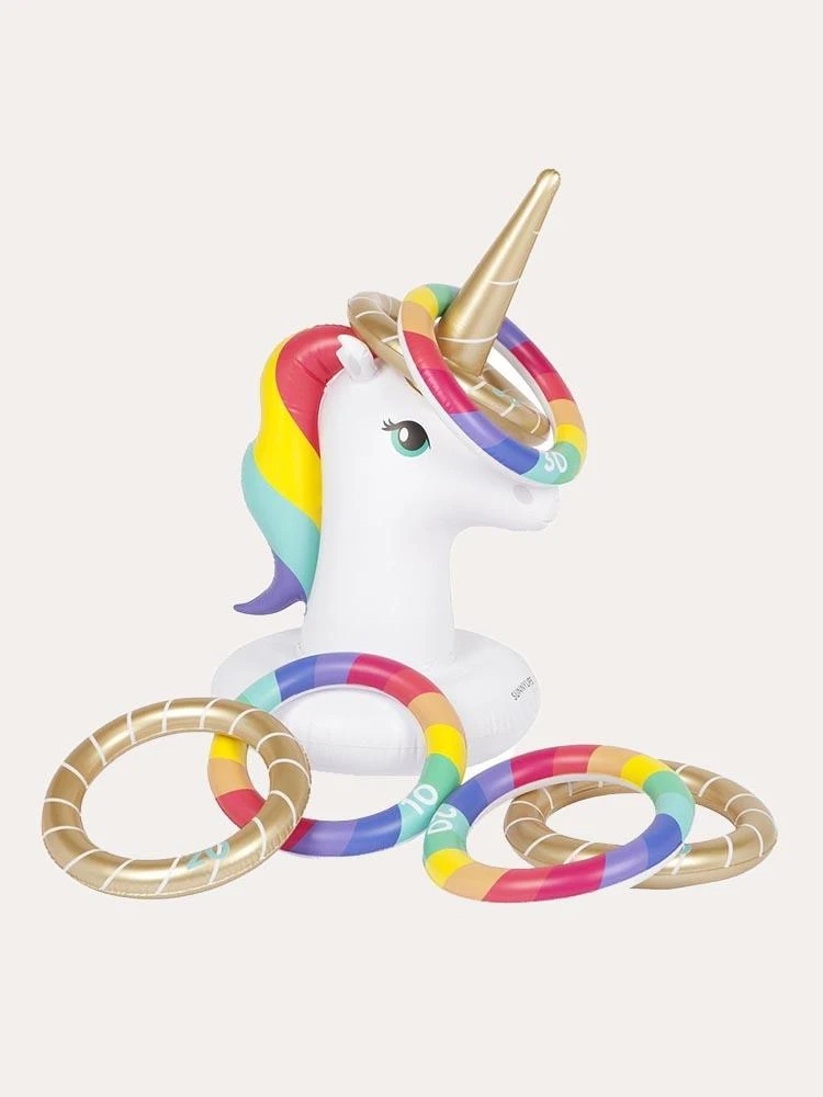 Sunnylife Inflatable Ring Toss Game Unicorn 1 Sunnylife Inflatable Ring Toss Game Unicorn