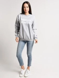 Friday+Saturday Santa's Favorite Sweatshirt -Standrews Links Officials Store santasfavorite multialt3