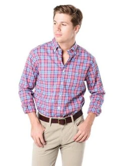 Vineyard Vines Gilberts Pond Plaid Slim Tucker Shirt