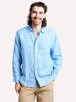 Tommy Bahama Men's Long Sleeve Sea Glass Breezer Linen Shirt -Standrews Links Officials Store sbs 6992 copy 62f26f87 b195 4929 b8f5 f25870058161